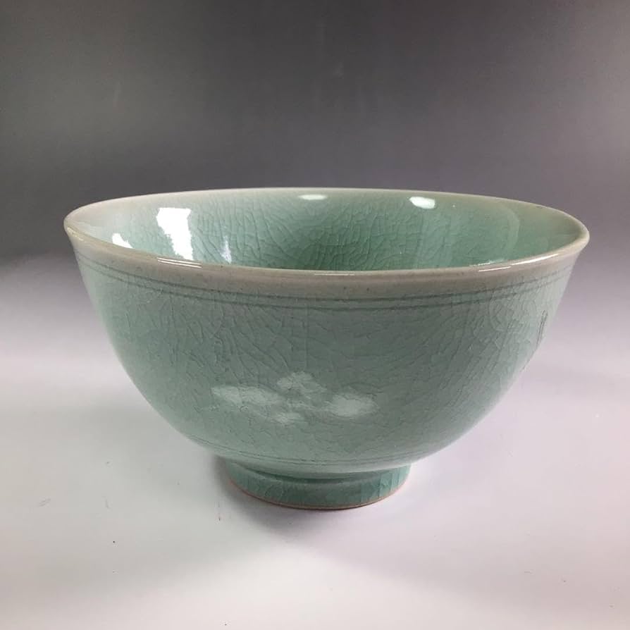 朝鮮美術　高麗青磁　茶碗　鉢　時代箱　V　R8022 朝鮮美術 高麗青磁 茶碗 鉢 時代箱 V R8022